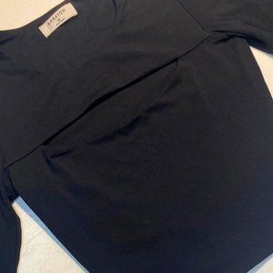 SUPER SEXY! ARITZIA BABATON CUT-OUT DETAIL LONG SLEEVE TOP - black- SX